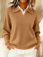 Vicenta | Pull avec Col Polo et Boutons