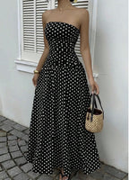 Maxi Robe d'Été à Pois