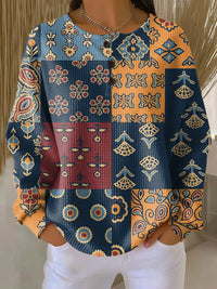 Orla | Folk Patchwork Print Pullover