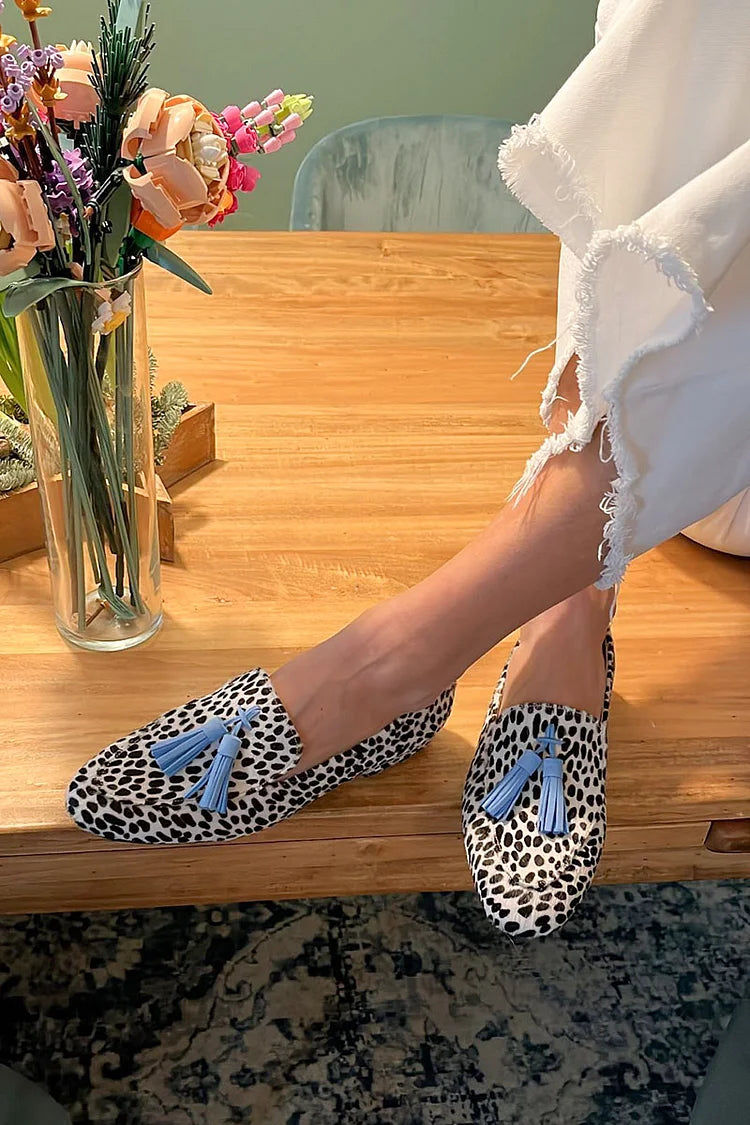 Maristella | Mocassins à Pois avec Frange