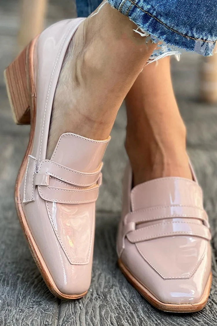 Cristina | Talon Bloc Mocassin