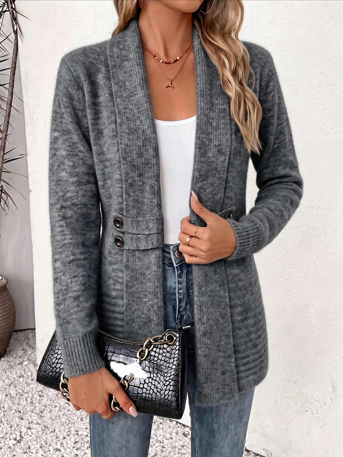 Juliette™ | Cardigan Élégant pour Femmes - Devant Ouvert & Taille Cintrée