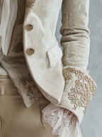 Constance | Blazer Ivoire Brodé Tailleur