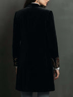 Léontine | Blazer Ajusté Imprimé Baroque Noir