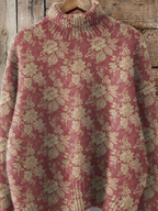 Constance | Floral Turtleneck Sweater