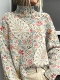 Colette | Vintage Floral Turtleneck Sweater
