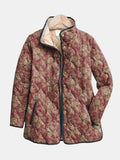 Venlora Mode| Sophie Prune Quilted Damask Jacket