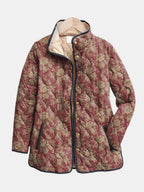 Venlora Mode| Sophie Prune Quilted Damask Jacket