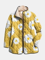 Venlora Mode| Élise Quilted Jacket with Daisy Print