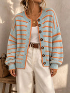 Céliane | Cardigan rayé tricot chic