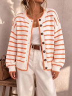 Céliane | Cardigan rayé tricot chic