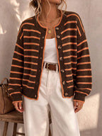 Céliane | Cardigan rayé tricot chic