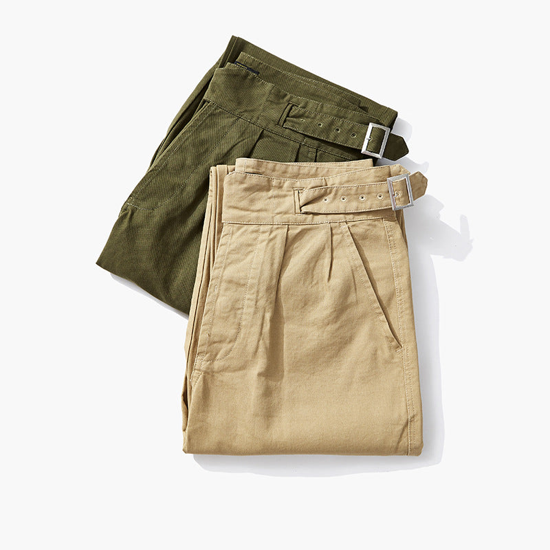 Shorts rétro décontractés kaki pour homme style Gurkha inspirés de l'armée britannique