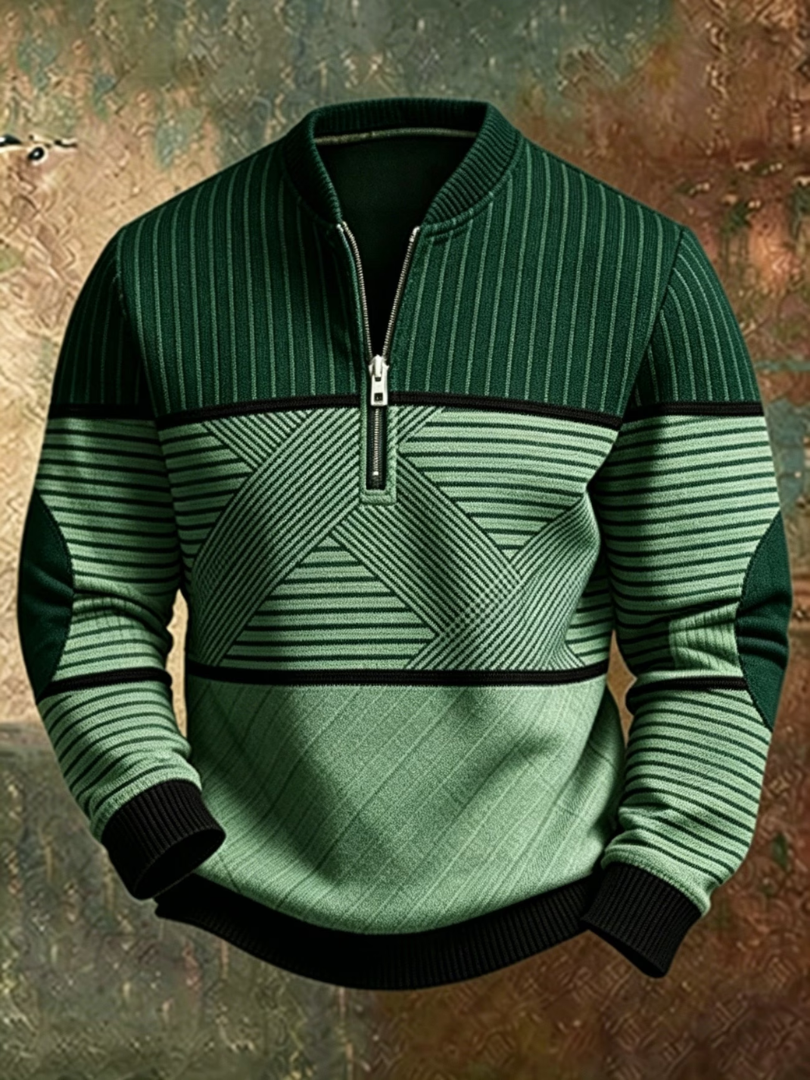 Viktor | Pull Élégant pour Hommes avec Fermeture Éclair Demi