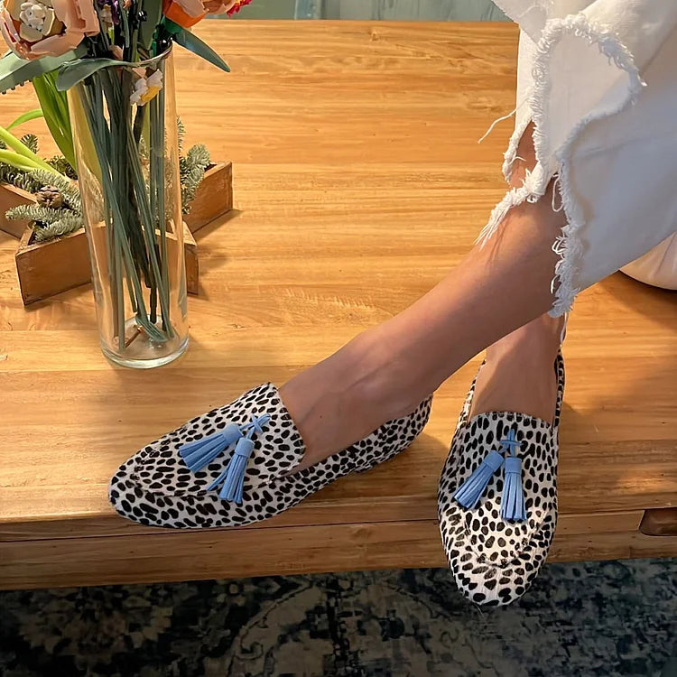 Maristella | Mocassins à Pois avec Frange