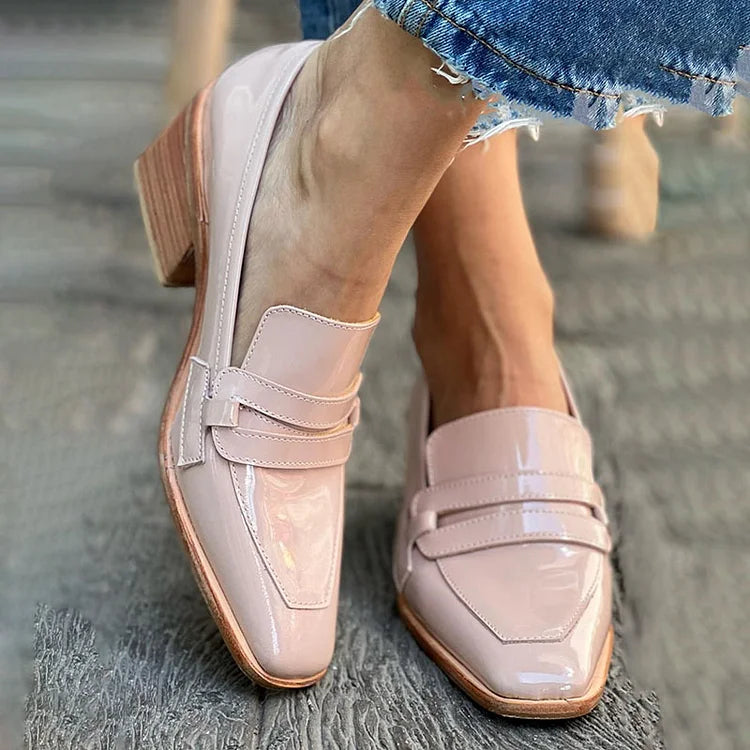 Cristina | Talon Bloc Mocassin