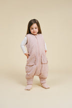 Combinaison de sommeil avec chaussettes - Rayures Navy et Rose - TOG 2.5