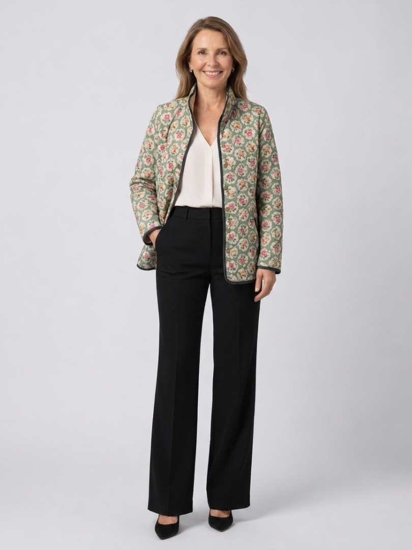 Venlora Mode| Amélie Floral Tapestry Quilted Jacket