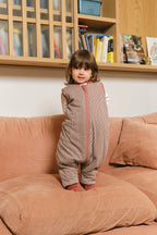 Combinaison de sommeil avec chaussettes - Rayures Bourgogne - TOG 2.5