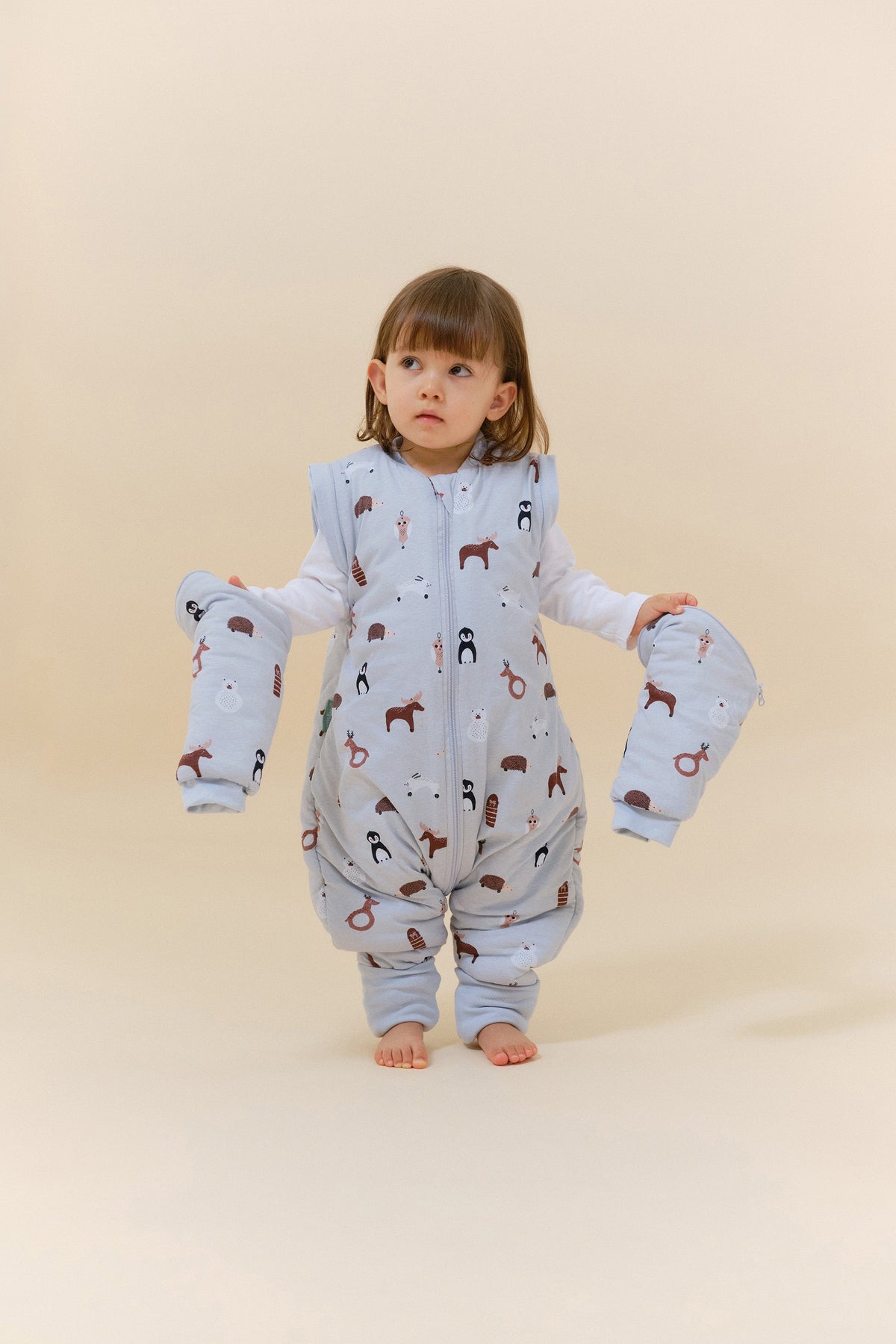 Combinaison de sommeil avec manches et chaussettes - Animaux d'hiver - TOG 2.5
