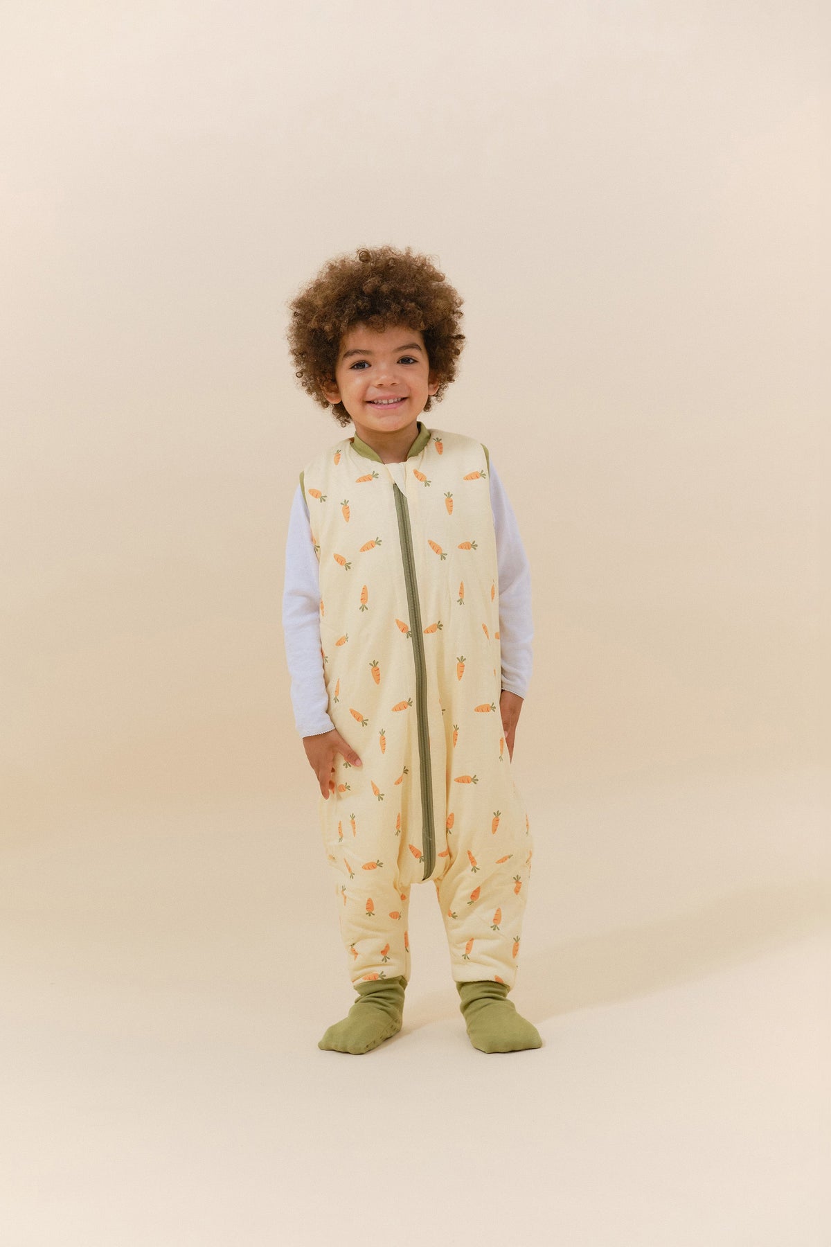 Combinaison de sommeil avec chaussettes - Carottes - TOG 2.5