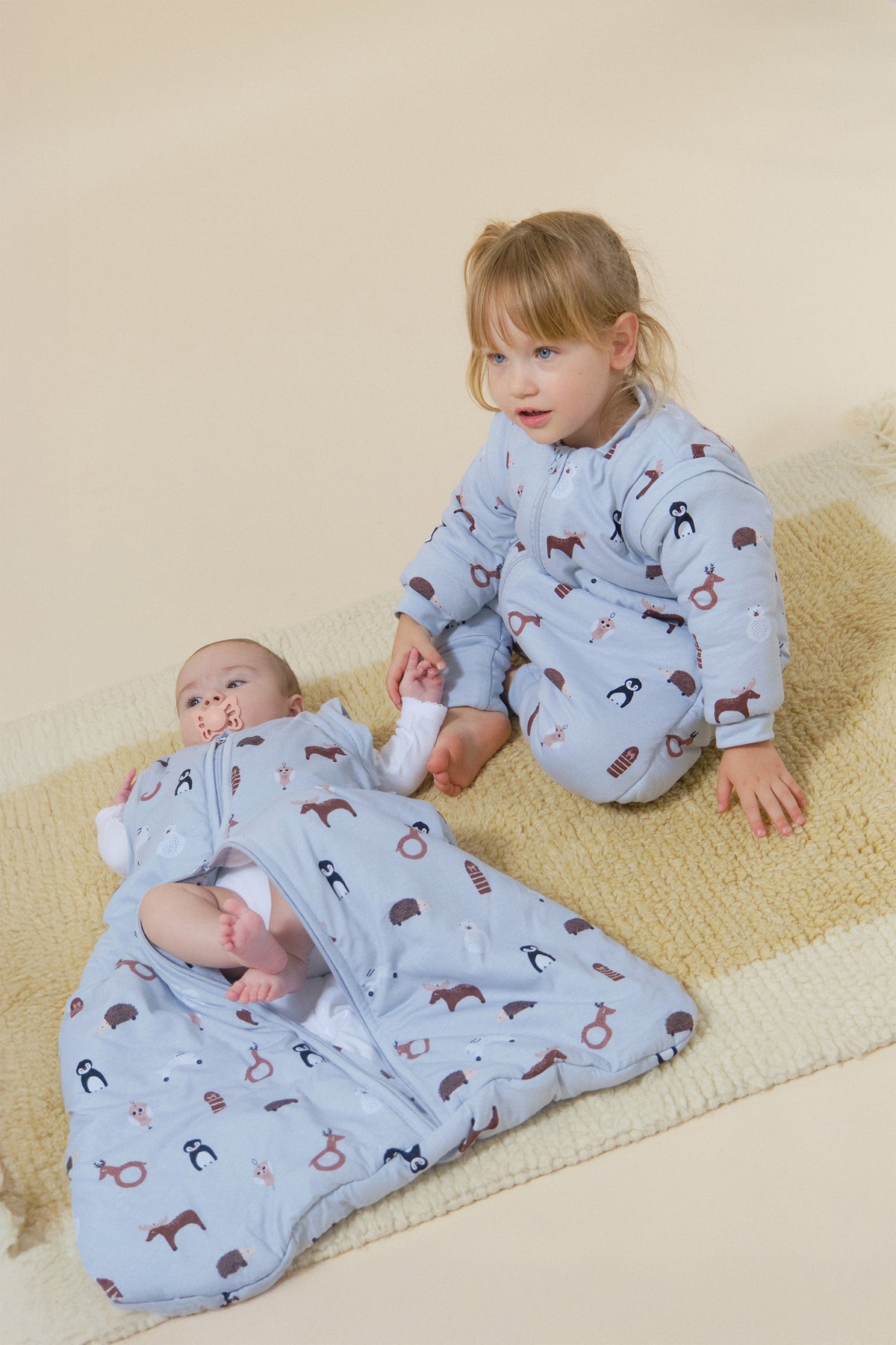 Sac de couchage pour bébé avec manches - Animaux d'hiver - TOG 2.5