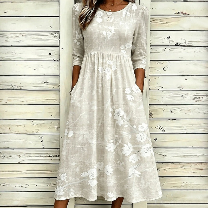 Robe Vintage à Motif Floral