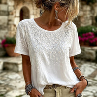 Vintage Floral Print Blouse