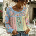 Blouse Fleurie en Tissus Multicolores