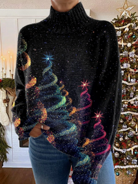 Marguerite | Pull Roulé Brillant pour Noël