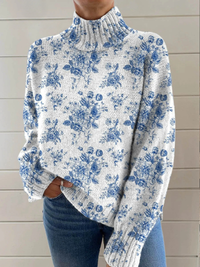 Foi | Floral High Neck Pullover