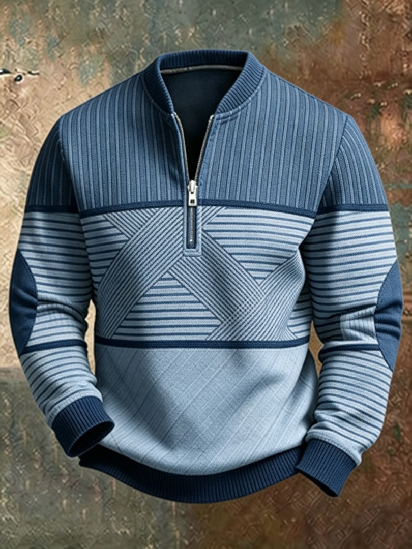 Viktor | Pull Élégant pour Hommes avec Fermeture Éclair Demi