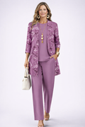 Pauline | Ensemble 3 Pièces Mauve