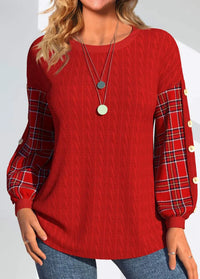 Juliet | Pull Texturé à Manches à Carreaux