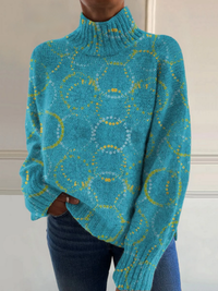 Elara | Pull à Col Montant Imprimé