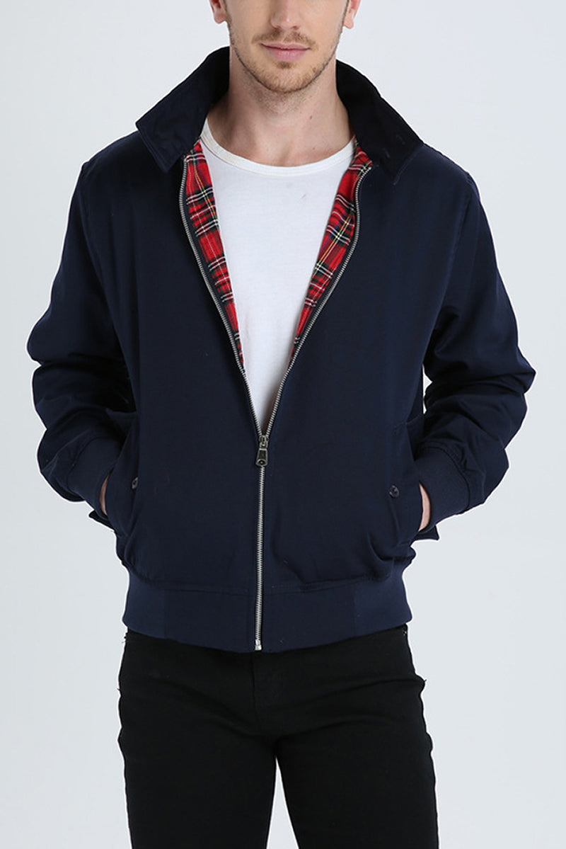 Harryson | Veste Harrington à Doublure Tartan