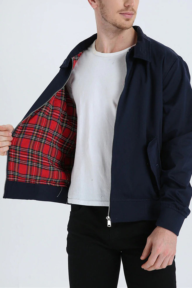 Harryson | Veste Harrington à Doublure Tartan