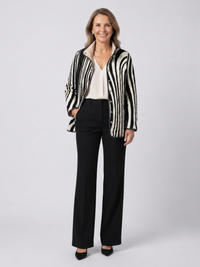 Venlora Mode | Sylvie Zebra-Print Quilted Jacket