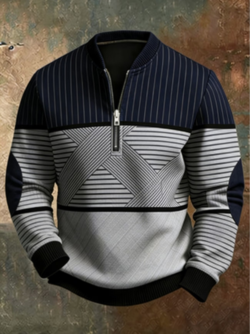 Viktor | Pull Élégant pour Hommes avec Fermeture Éclair Demi