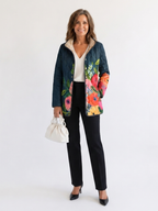 Venlora Mode | Camille Floral Painted Quilted Jacket