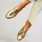 Donatella | Mocassins à Franges Dorées