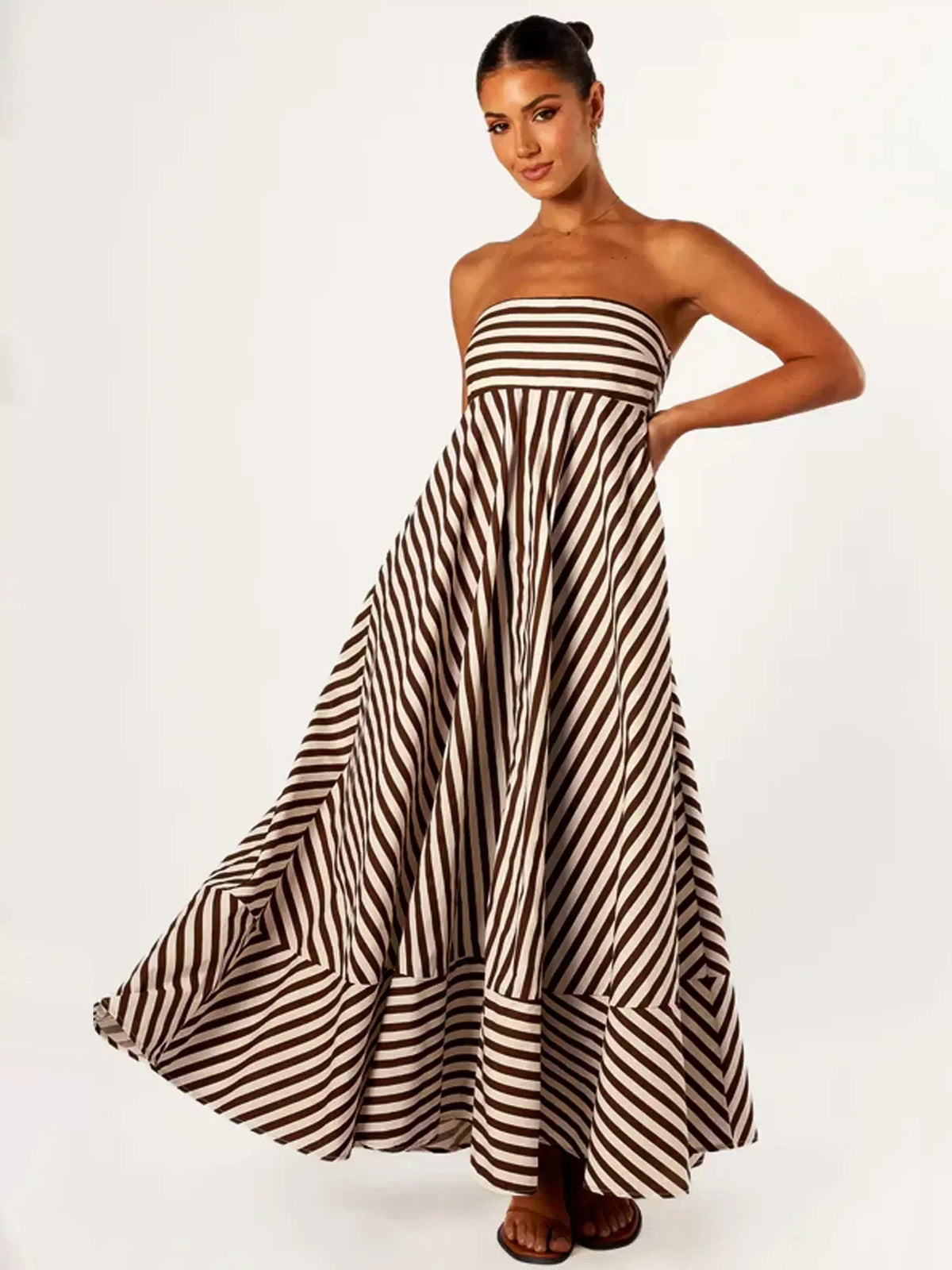 Damaris | Robe Maxi Froncée Confortable et Élégante