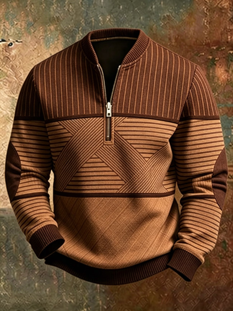 Viktor | Pull Élégant pour Hommes avec Fermeture Éclair Demi