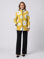 Venlora Mode| Élise Quilted Jacket with Daisy Print