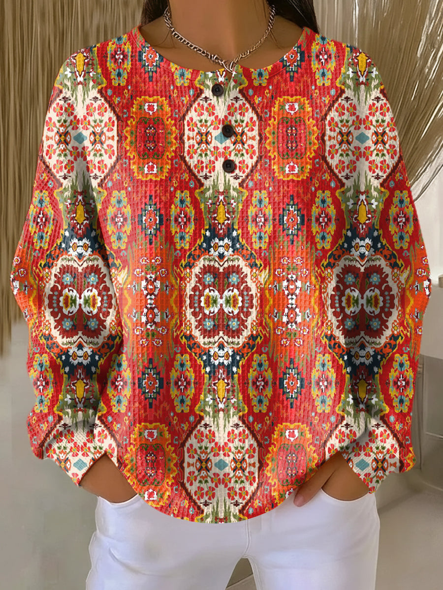 Calla | Chemise à col boutonné avec motifs