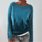 Venlora Mode  | Pull Maille Motif Forêt Brigitte