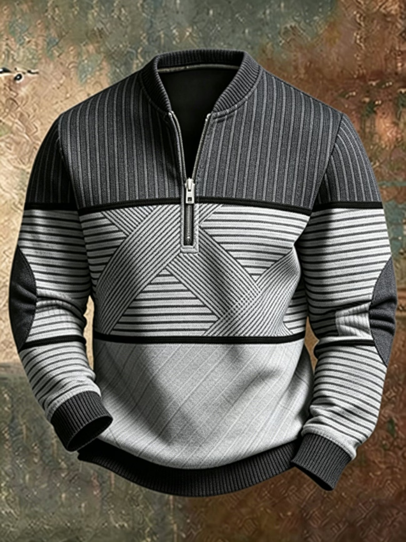 Viktor | Pull Élégant pour Hommes avec Fermeture Éclair Demi