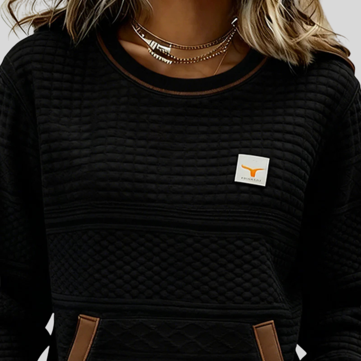 Noelle™ | Sweat-shirt à col rond en couleur bloc