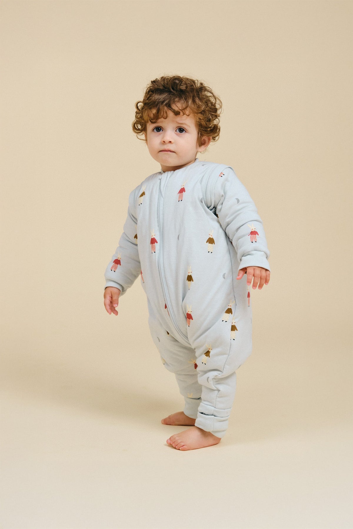 Combinaison de sommeil avec manches et chaussettes - Lapins Endormis - TOG 2.5