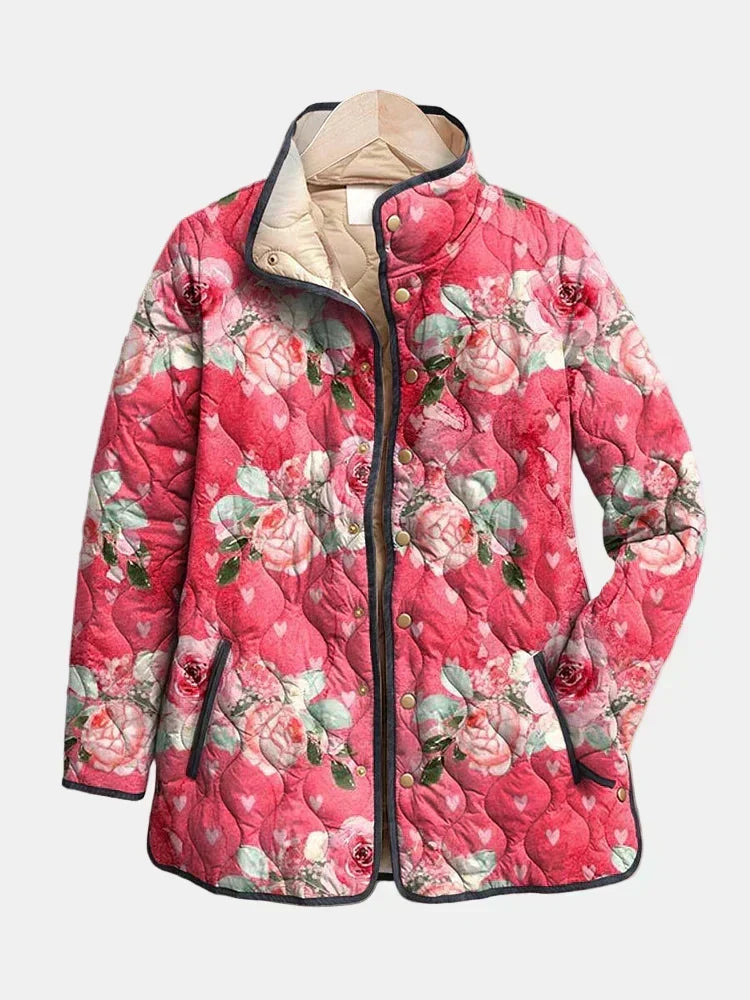 Venlora Mode| Christine Padded Jacket in Powdered Rose
